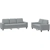 Image de vidaXL Ensemble de canapés 2 pièces gris clair Tissu