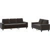 Image de vidaXL Ensemble de canapés 2 pièces noir tissu