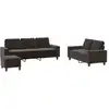 Image de vidaXL Ensemble de canapés 3 pièces noir tissu
