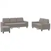 Image de vidaXL Ensemble de canapés 3 pièces tissu taupe