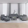 Image de vidaXL Ensemble de canapés 4 pièces gris foncé velours