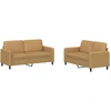 Image de vidaXL 2-pc. Ensemble de canapé velours marron