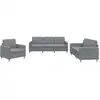 Image de vidaXL Ensemble de canapés 3 pièces avec coussins Tissu gris clair