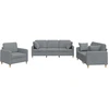 Image de vidaXL Ensemble de canapés 3 pièces avec coussins Tissu gris clair