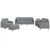Image de vidaXL Ensemble de canapés 4 pièces avec coussins Tissu gris clair