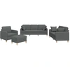 Image de vidaXL Ensemble de canapés 4 pièces avec coussins Tissu gris foncé