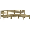 Image de vidaXL Canapé de jardin 3 places avec tabouret Pin imprégné
