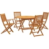 Image de vidaXL Ensemble de jardin 5 pièces en bois massif d'acacia