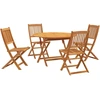 Image de vidaXL Ensemble de jardin 5 pièces en bois massif d'acacia