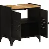 Image de vidaXL Armoire sous lavabo 55x35x60 cm Fer et bois massif Mango