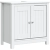 Image de vidaXL Meuble sous-lavabo BERG blanc 60x34x59 cm pin massif