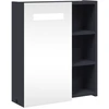 Image de vidaXL Armoire de toilette avec éclairage LED gris 45x13x52 cm