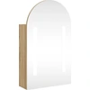 Image de vidaXL Armoire de toilette avec éclairage LED Bombé aspect chêne