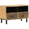 Image de vidaXL Armoire TV 70x33x46 cm en bois massif de manguier