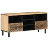 Image de vidaXL Armoire TV 100x33x46 cm en bois massif de manguier