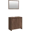 Image de vidaXL Ensemble de meubles de salle de bain 2 pièces brun imitation chêne Matériau dérivé du bois