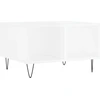 Image de vidaXL Table basse blanc brillant 60x50x36,5 cm Bois composite