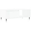 Image de vidaXL Table basse blanche 90x50x36,5 cm Bois composite
