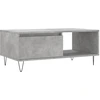 Image de vidaXL Table basse gris béton 90x50x36,5 cm Bois composite