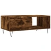 Image de vidaXL Table basse chêne fumé 90x50x36,5 cm Bois composite