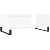 Image de vidaXL Table basse blanche 90x50x36,5 cm Bois composite