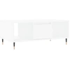 Image de vidaXL Table basse blanche 90x50x36,5 cm Bois composite
