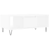 Image de vidaXL Table basse blanche 90x50x36,5 cm Bois composite
