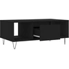 Image de vidaXL Table basse noire 90x50x36,5 cm Bois composite