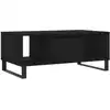 Image de vidaXL Table basse noire 90x50x36,5 cm Bois composite