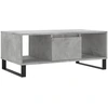 Image de vidaXL Table basse gris béton 90x50x36,5 cm Bois composite