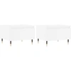 Image de vidaXL Tables basses 2 pcs. Blanc 50x46x35 cm Bois composite