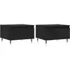 Image de vidaXL Tables basses 2 pièces noir 50x46x35 cm bois composite