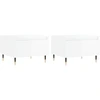 Image de vidaXL Tables basses 2 pcs. Blanc brillant 50x46x35 cm Bois composite