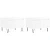 Image de vidaXL Tables basses 2 pcs. Blanc brillant 50x46x35 cm Bois composite