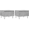 Image de vidaXL Tables basses 2 pcs. Gris béton 50x46x35 cm Bois composite