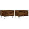 Image de vidaXL Tables basses 2 pcs. Chêne fumé 50x46x35 cm Bois composite