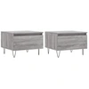 Image de vidaXL Tables basses 2 pcs. Gris Sonoma 50x46x35 cm Bois composite