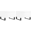 Image de vidaXL Tables basses 2 pcs. Blanc brillant 50x46x35 cm Bois composite