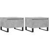 Image de vidaXL Tables basses 2 pcs. Gris béton 50x46x35 cm Bois composite