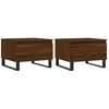 Image de vidaXL Tables basses 2 pcs. Brun imitation chêne 50x46x35 cm bois composite