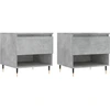 Image de vidaXL Tables basses 2 pcs. Gris béton 50x46x50 cm Bois composite