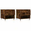 Image de vidaXL Tables basses 2 pcs. Chêne fumé 50x46x50 cm Bois composite
