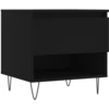 Image de vidaXL Table basse noire 50x46x50 cm bois composite