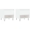 Image de vidaXL Tables basses 2 pcs. Blanc brillant 50x46x50 cm Bois composite