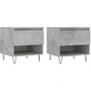 Image de vidaXL Tables basses 2 pcs. Gris béton 50x46x50 cm Bois composite
