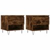 Image de vidaXL Tables basses 2 pcs. Chêne fumé 50x46x50 cm Bois composite