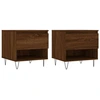 Image de vidaXL Tables basses 2 pcs. Brun imitation chêne 50x46x50 cm bois composite