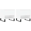 Image de vidaXL Tables basses 2 pcs. Blanc 50x46x50 cm Bois composite