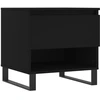 Image de vidaXL Table basse noire 50x46x50 cm bois composite