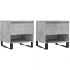 Image de vidaXL Tables basses 2 pcs. Gris béton 50x46x50 cm Bois composite